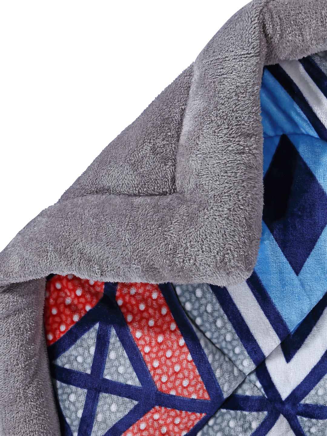 Arrabi Multi Geometric Polyester King Size 950 GSM Double Quilt (220 X 210 cm)