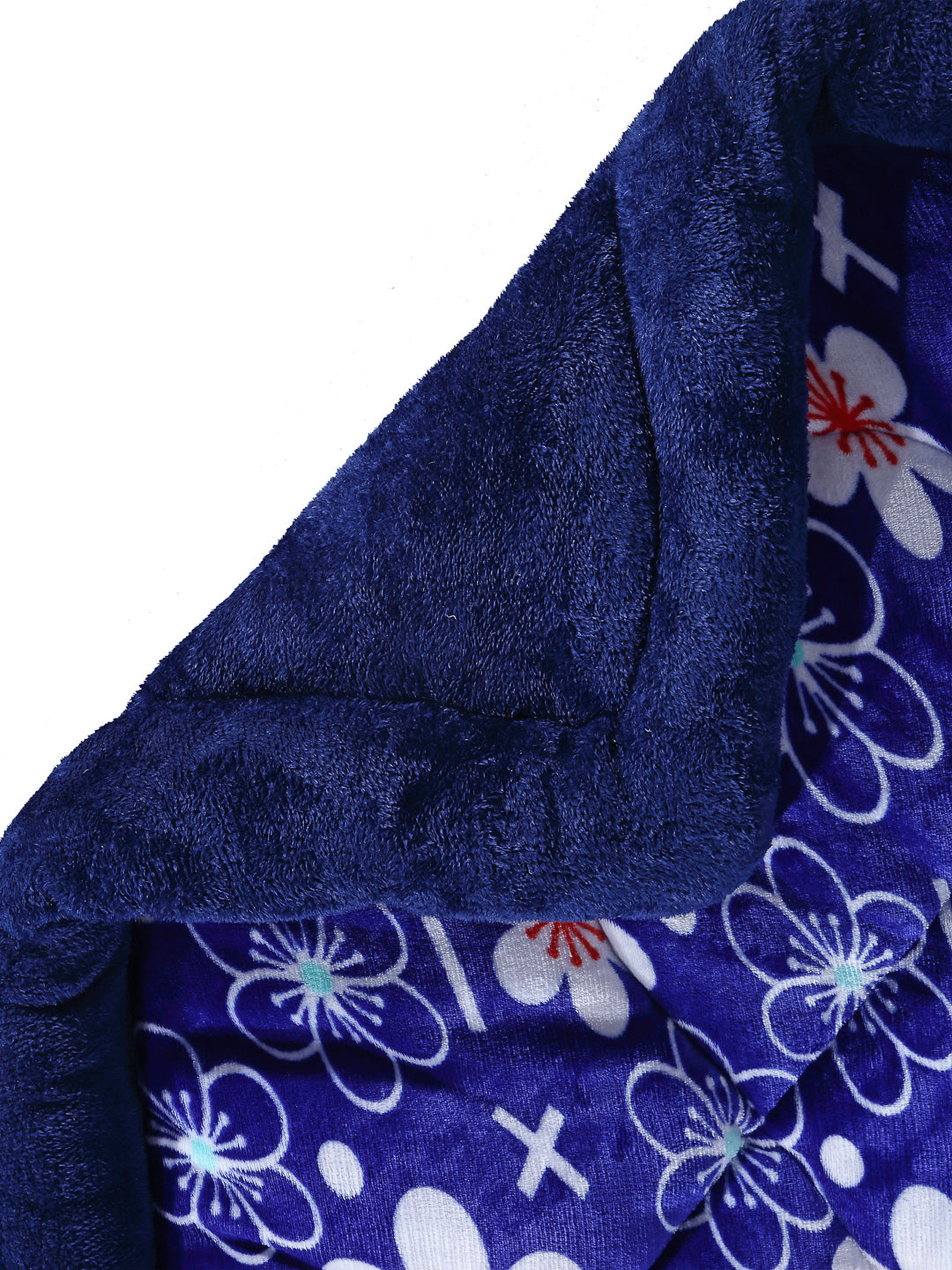 Arrabi Blue Floral Polyester King Size 950 GSM Double Quilt (220 X 210 cm)