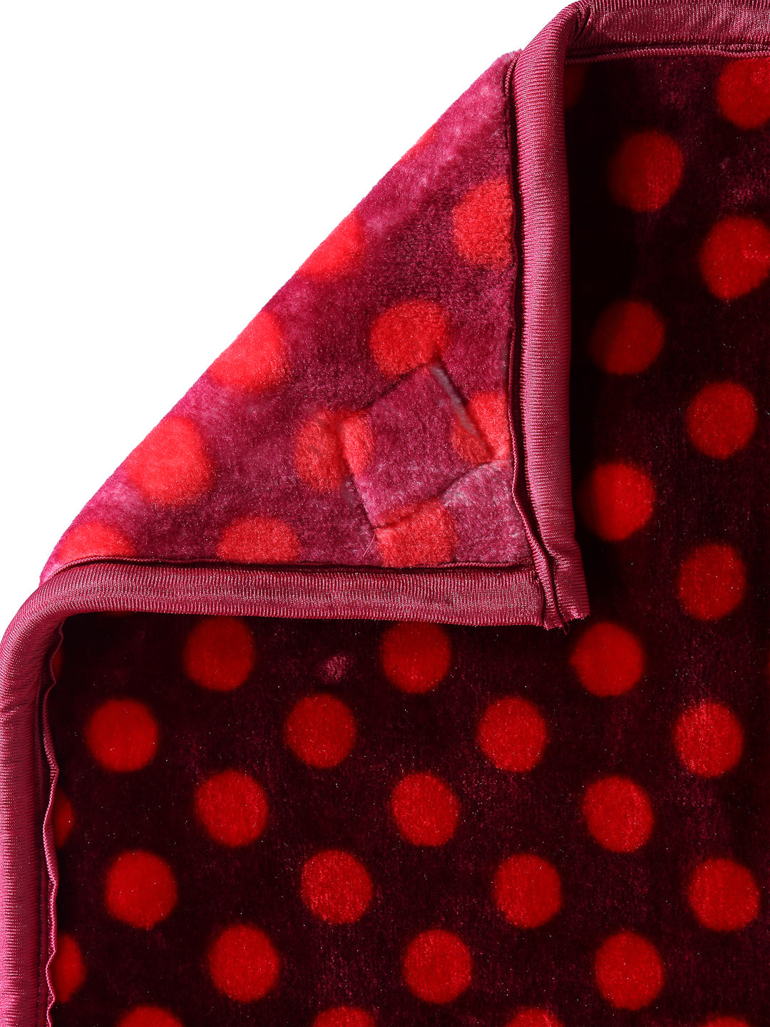 Arrabi Red Floral Polyester 950 GSM King Size Double Bed Blanket (225 x 210 cm )