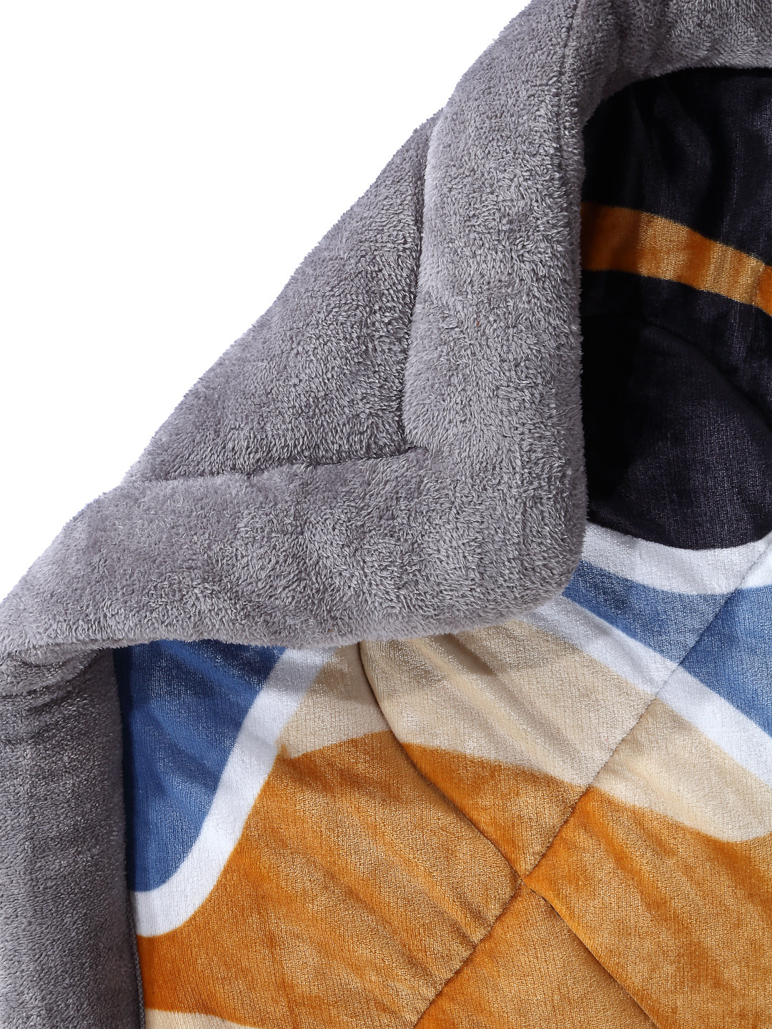 Arrabi Multi Abstract Polyester King Size 950 GSM Double Quilt (220 X 210 cm)