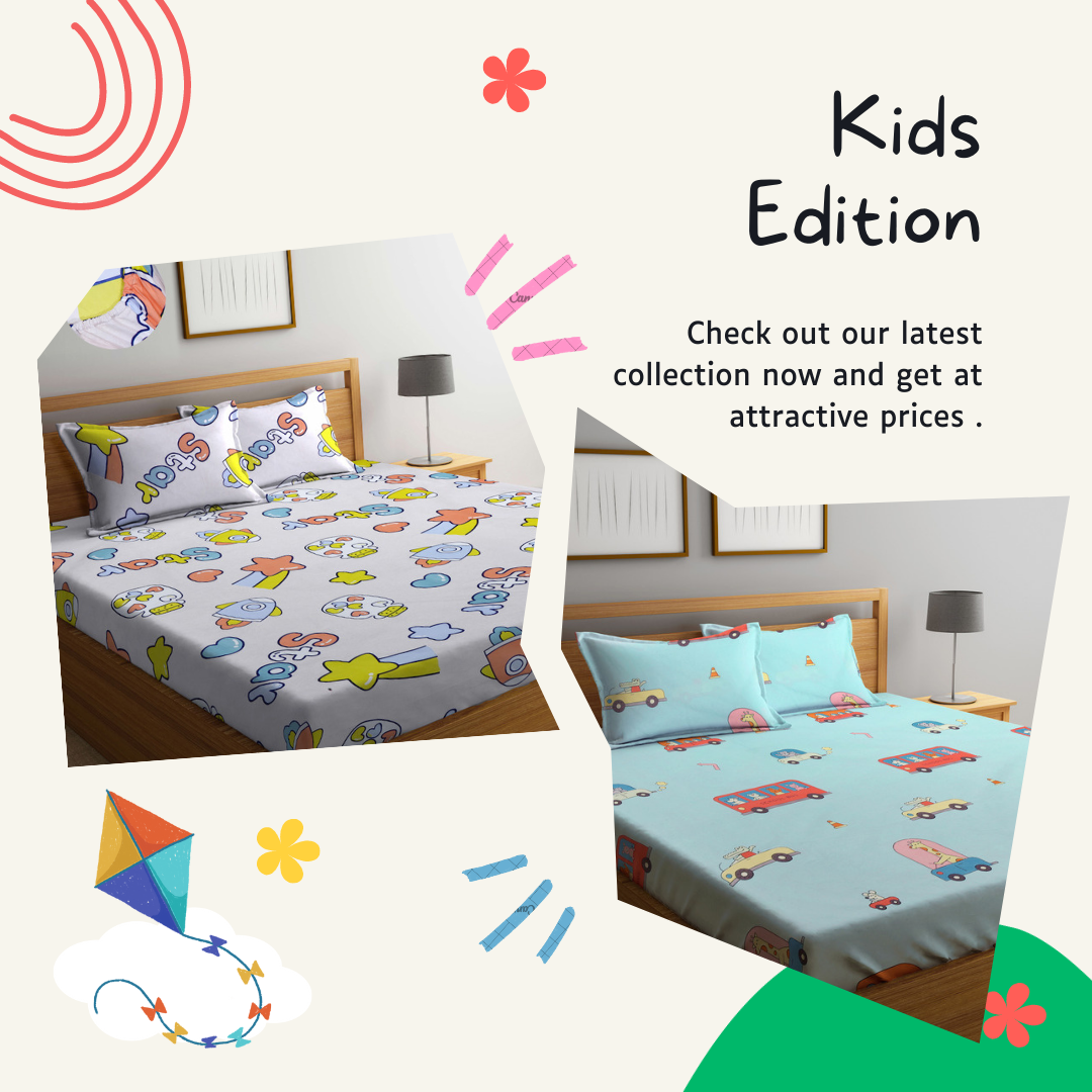 Kid's Edition King Size Fitted Bedsheet