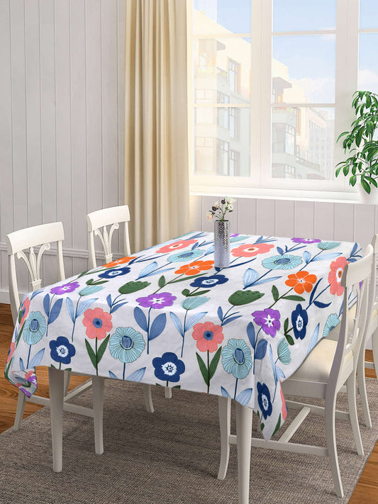 Arrabi Multi Floral Cotton Blend 8 SEATER Table Cover (215 X 150 cm)