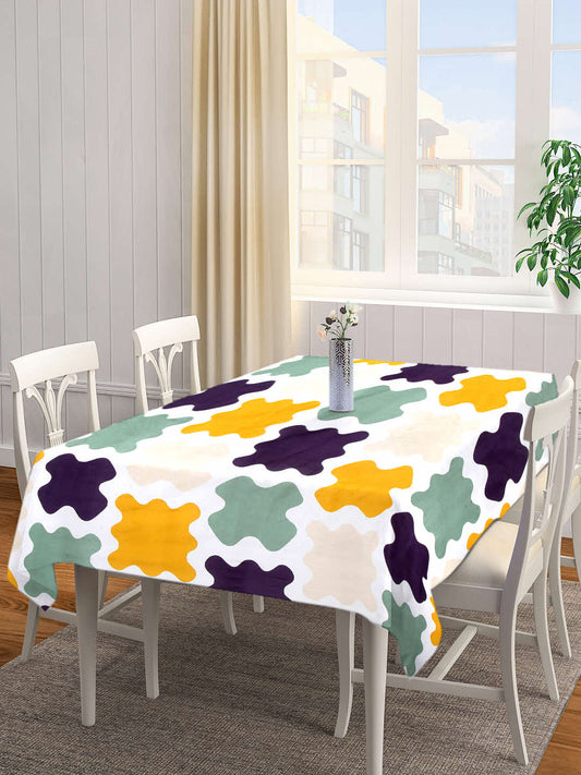 Arrabi Multi Geometric Cotton Blend 8 SEATER Table Cover (215 X 150 cm)