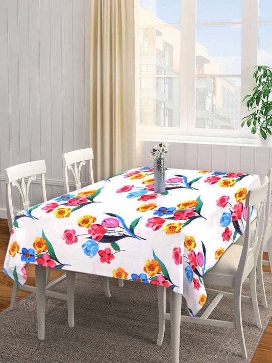 Arrabi Multi Floral Cotton Blend 8 SEATER Table Cover (215 X 150 cm)