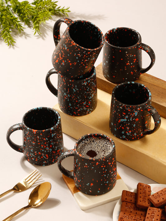 Speckle Set of 6 Ceramic Matte Mugs