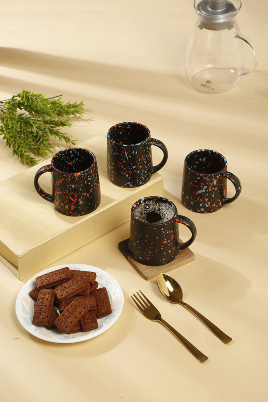 Speckle Set of 4 Ceramic Glazed Mugs