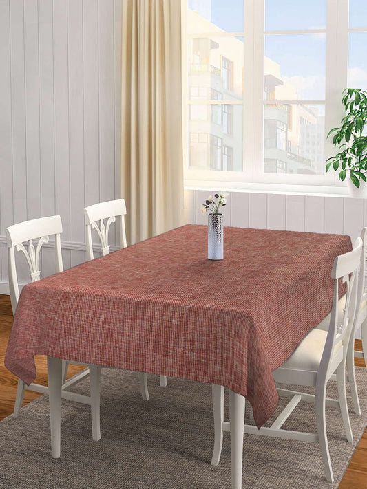 Arrabi Brown Solid 100% Handwoven Cotton 8 SEATER Table Cover (220 x 150 cm)
