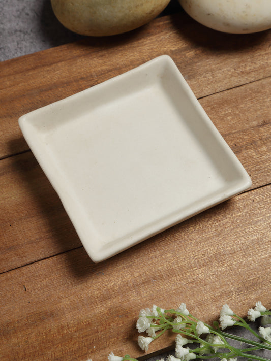 Handcrafted Stoneware Solid Set of 2 Tray
