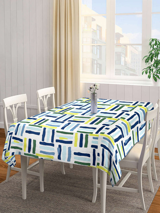 Arrabi Multi Geometric Cotton Blend 8 SEATER Table Cover (215 X 150 cm)