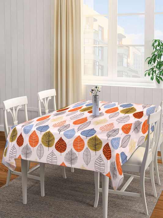 Arrabi Peach Leaf Cotton Blend 8 SEATER Table Cover (215 X 150 cm)