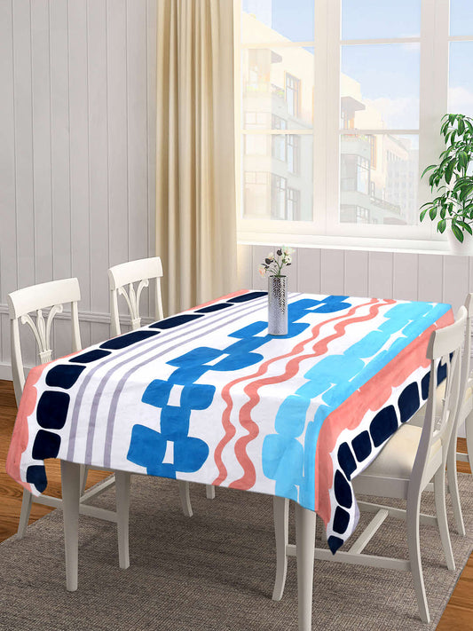 Arrabi Multi Geometric Cotton Blend 8 SEATER Table Cover (215 X 150 cm)