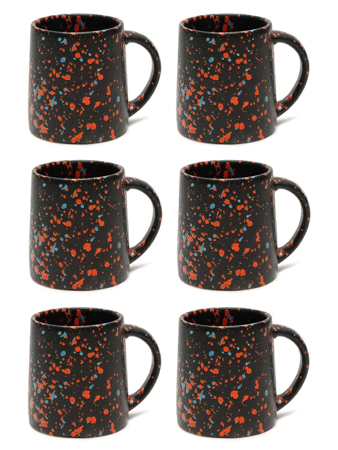 Speckle Set of 6 Ceramic Matte Mugs