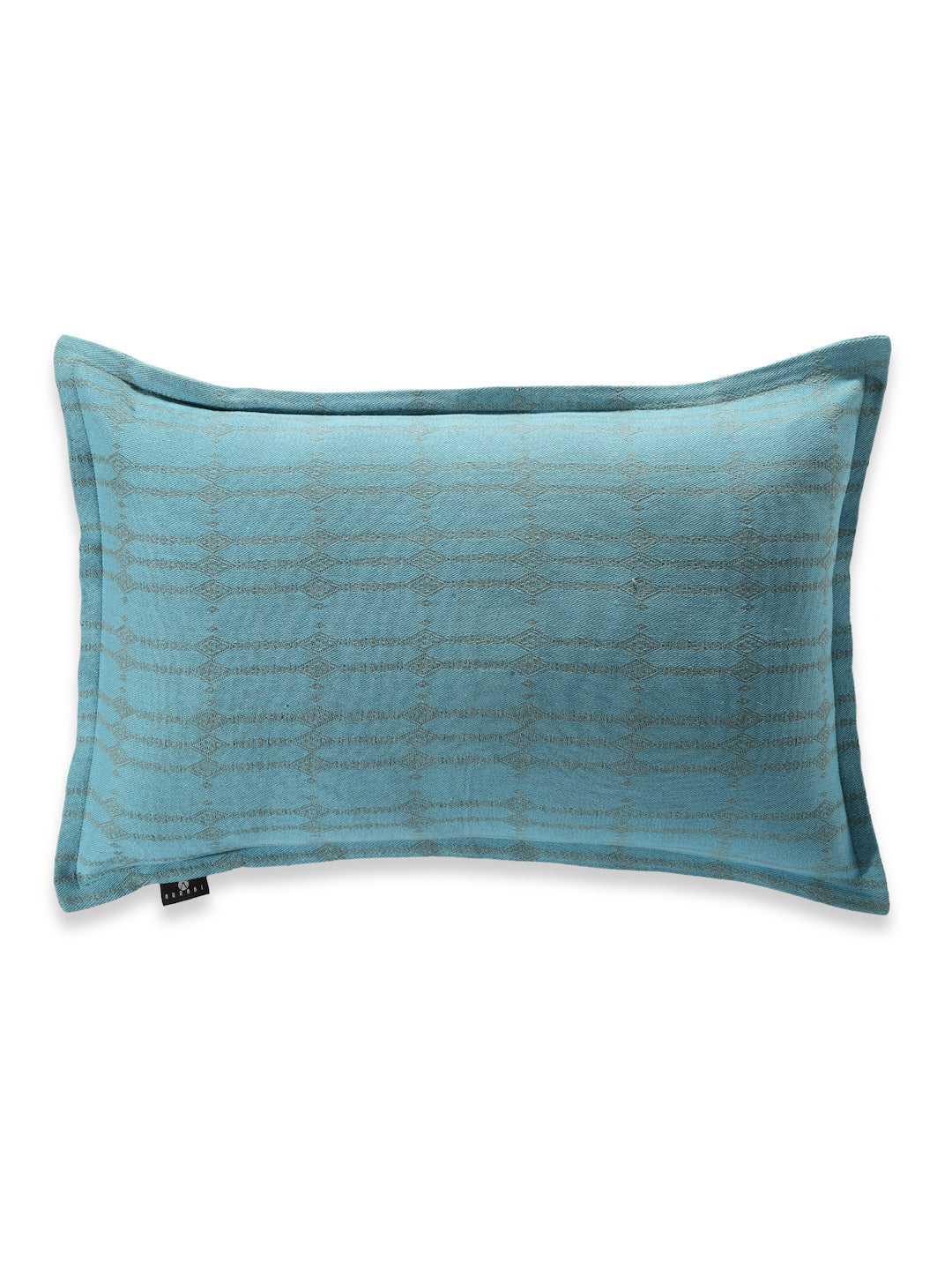 Arrabi Blue Striped Handwoven Cotton Set of 2 Pillow Covers (70 x 45 cm)