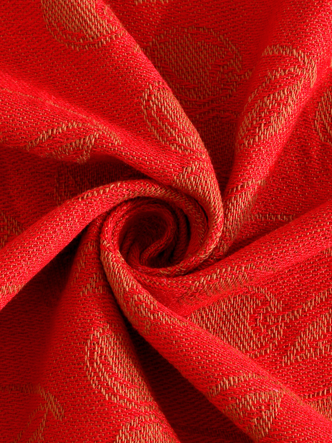 Arrabi Red Floral 100% Handwoven Cotton 8 SEATER Table Cover (225 x 150 cm)