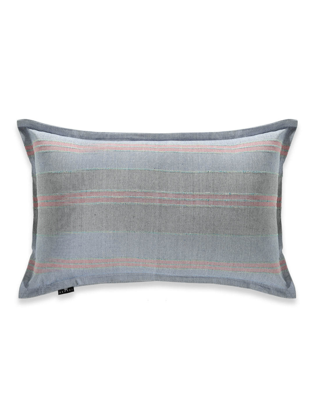 Arrabi Multi Striped Handwoven Cotton Set of 2 Pillow Covers (70 x 45 cm)