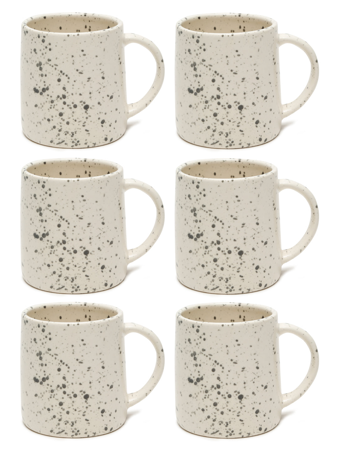 Speckle Set of 6 Ceramic Matte Mugs