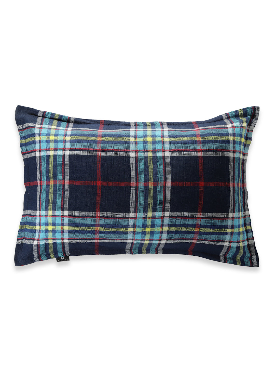 Arrabi Blue Striped Handwoven Cotton Set of 2 Pillow Covers (70 x 45 cm)