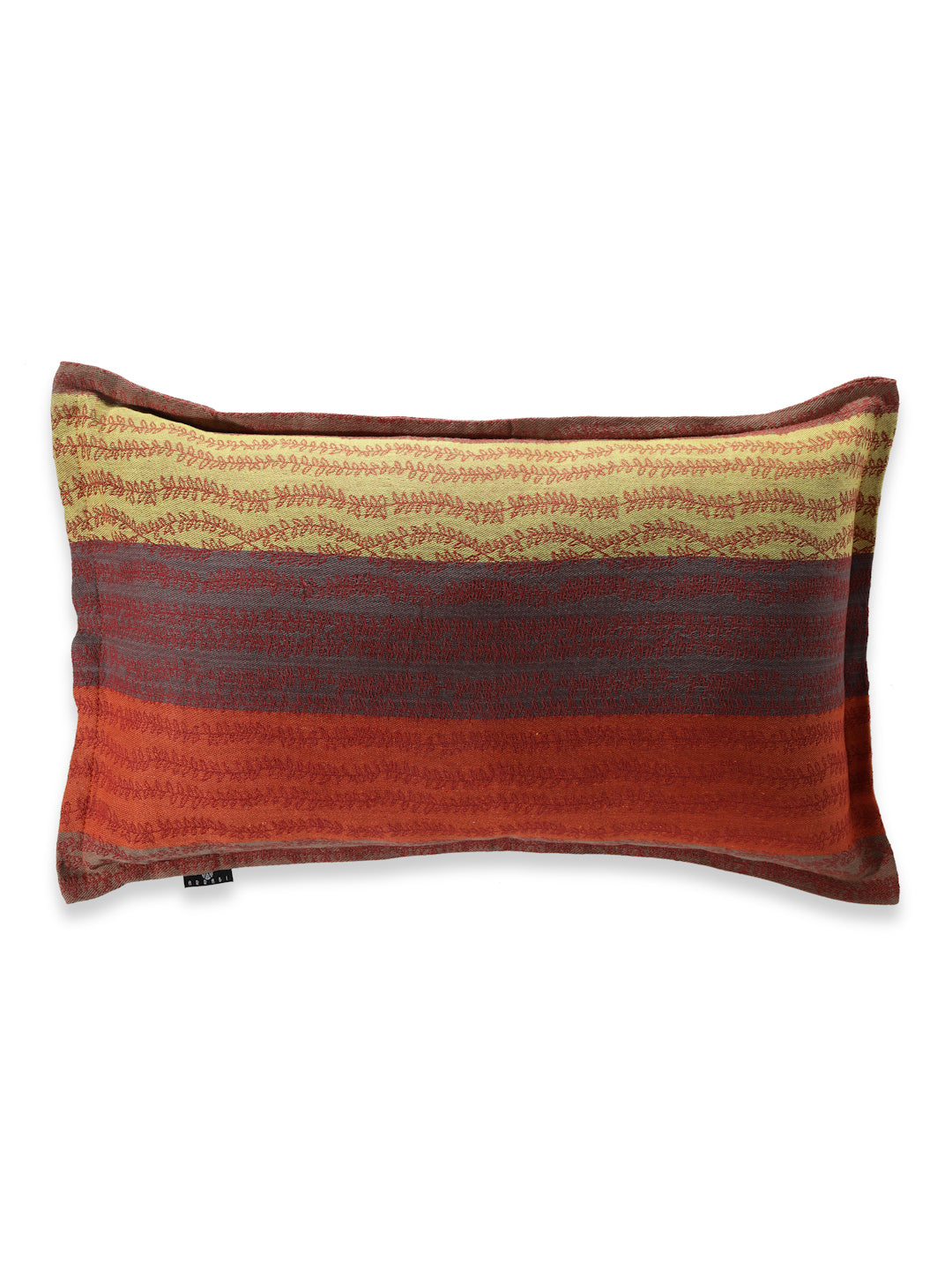 Arrabi Multi Leaf Handwoven Cotton Set of 2 Pillow Covers (70 x 45 cm)