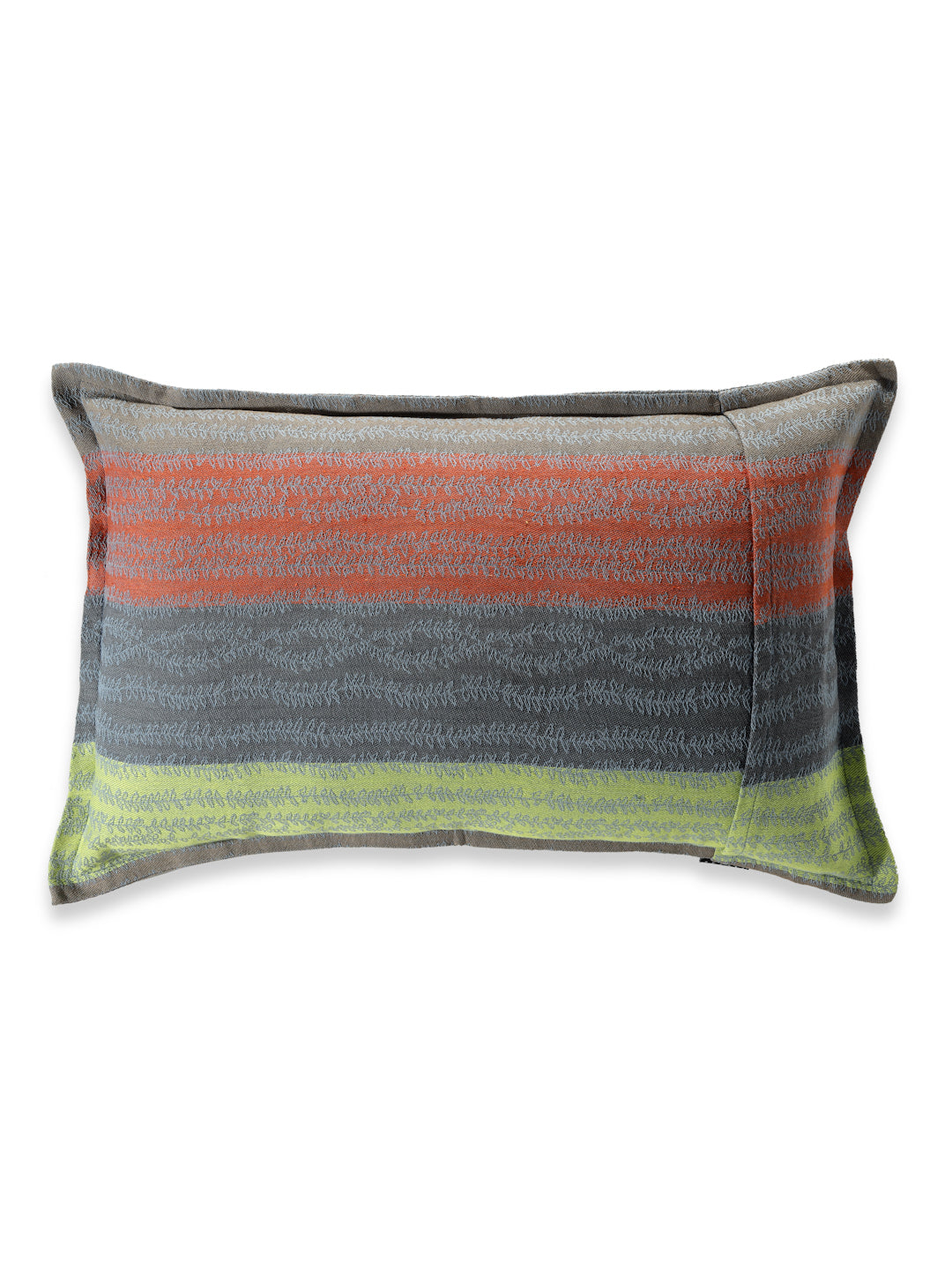Arrabi Multi Leaf Handwoven Cotton Set of 2 Pillow Covers (70 x 45 cm)