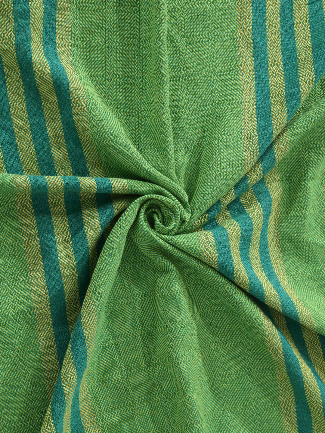 Arrabi Green Striped 100% Handwoven Cotton 8 SEATER Table Cover (220 x 150 cm)