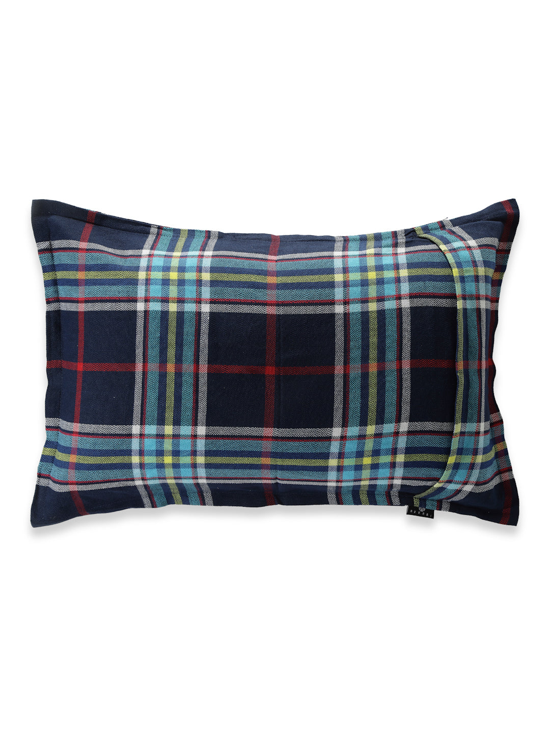 Arrabi Blue Striped Handwoven Cotton Set of 2 Pillow Covers (70 x 45 cm)
