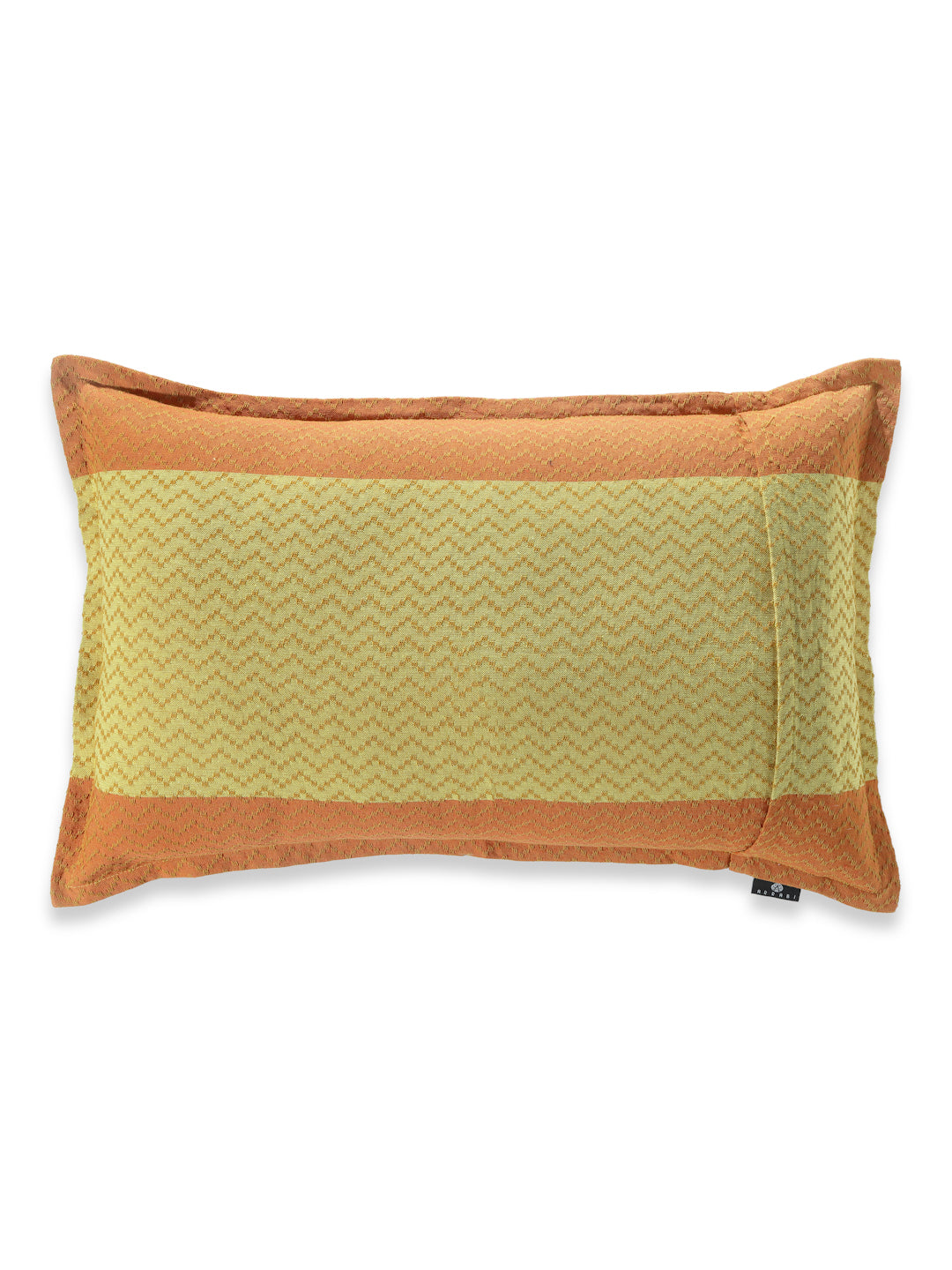Arrabi Orange Geometric Handwoven Cotton Set of 2 Pillow Covers (70 x 45 cm)