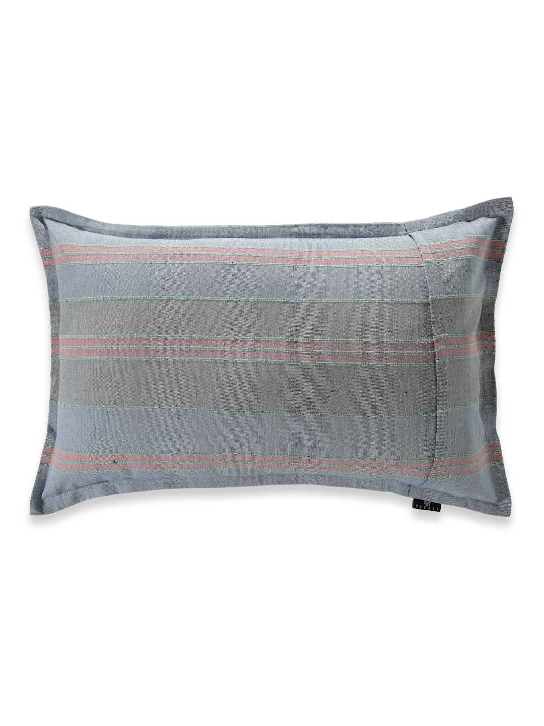 Arrabi Multi Striped Handwoven Cotton Set of 2 Pillow Covers (70 x 45 cm)