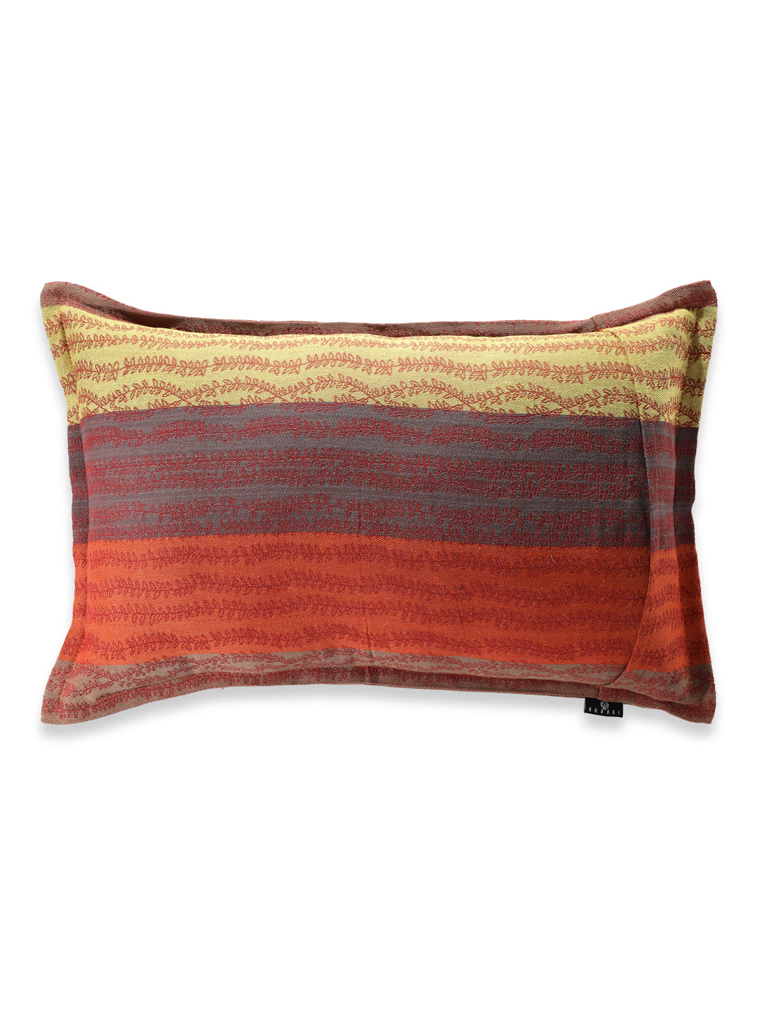 Arrabi Multi Leaf Handwoven Cotton Set of 2 Pillow Covers (70 x 45 cm)