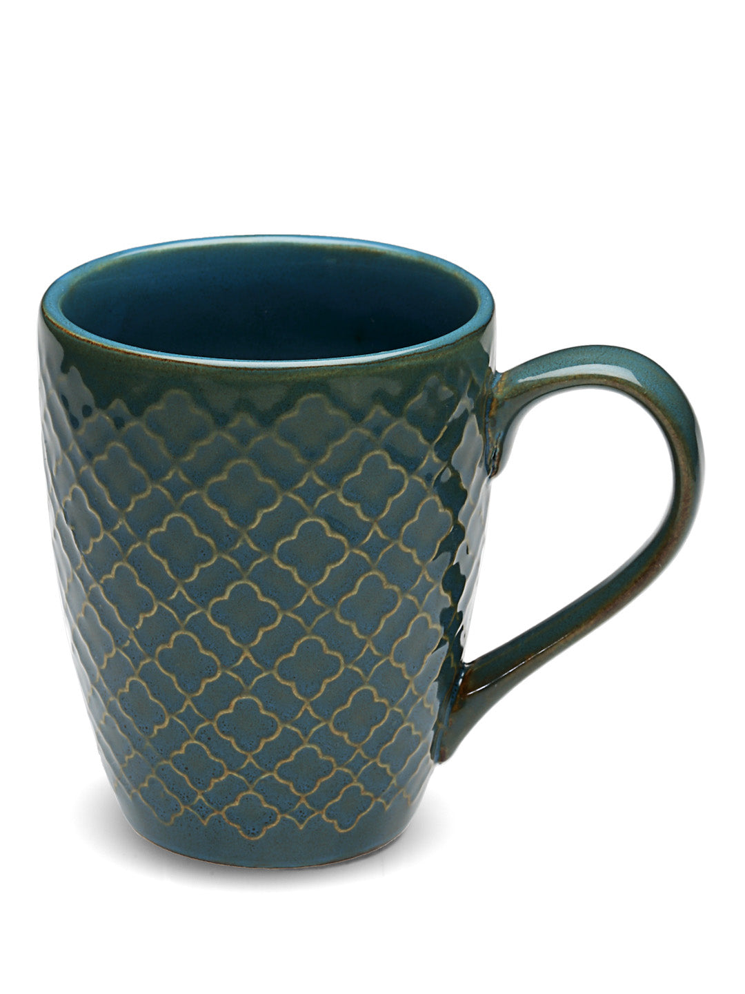 Textured Set of 4 Ceramic Mugs