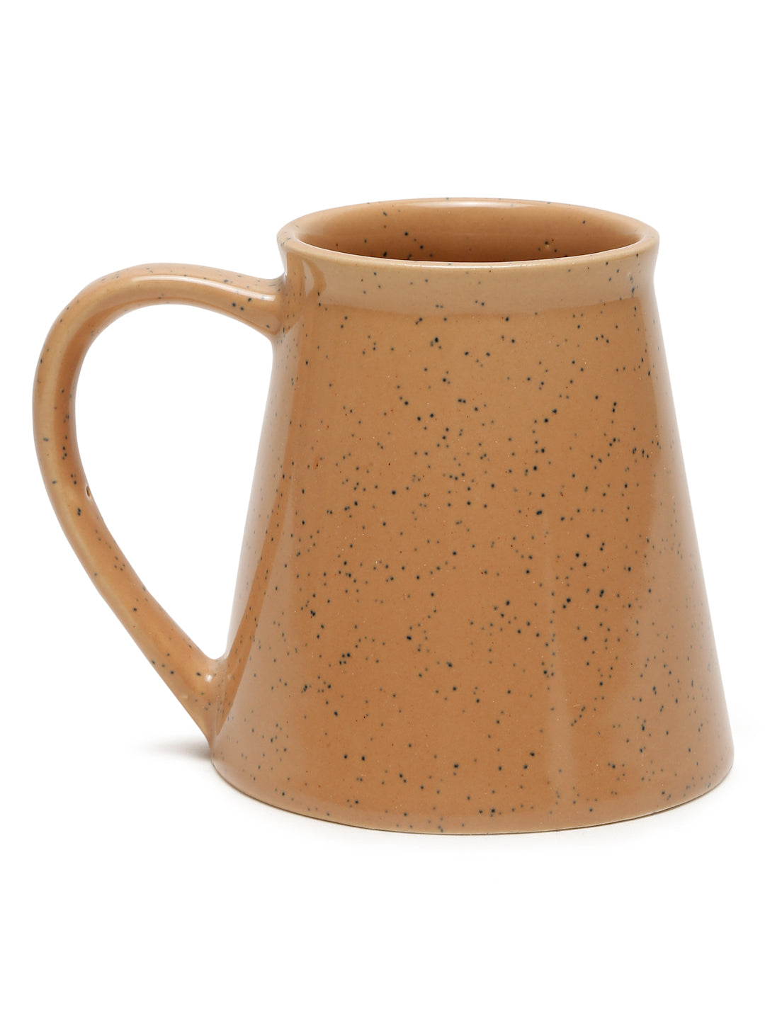 Textured Set of 2 Ceramic Glazed Cone Mugs