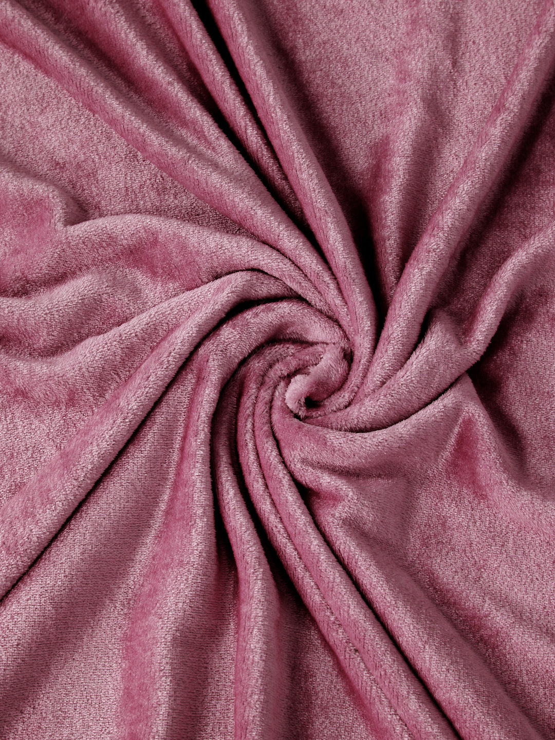 Arrabi Pink Solid King Size Warm Woolen Fitted Bedsheet 