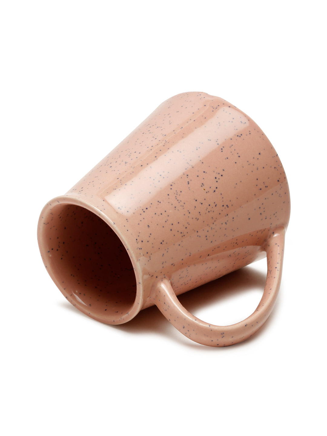 Textured Set of 4 Ceramic Glazed Cone Mugs