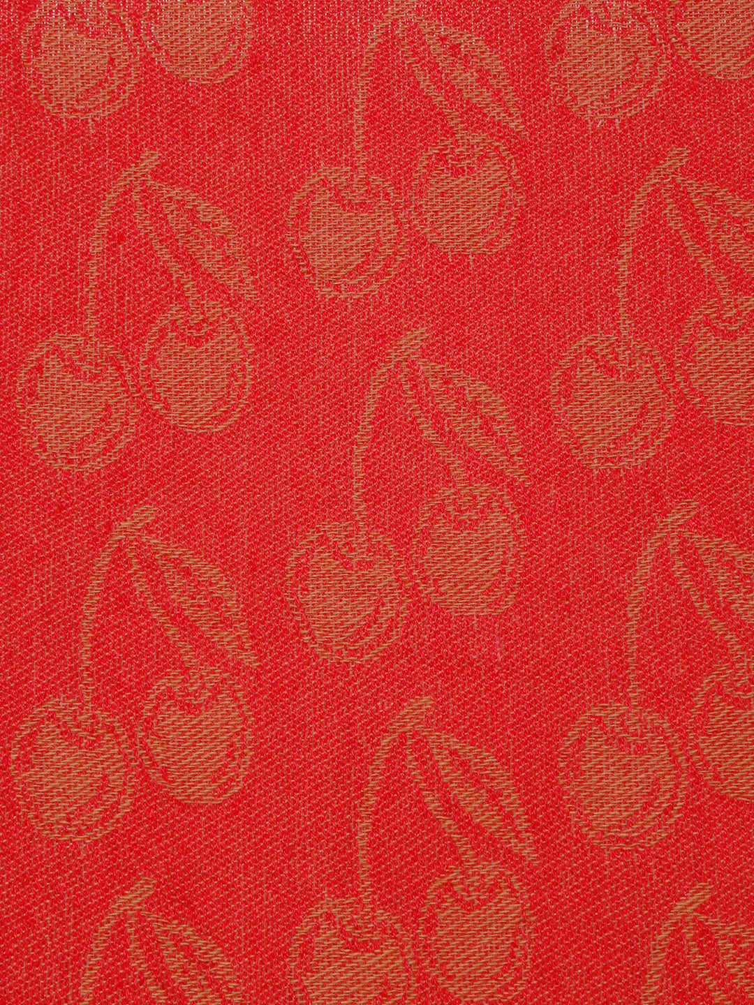 Arrabi Red Floral 100% Handwoven Cotton 8 SEATER Table Cover (225 x 150 cm)