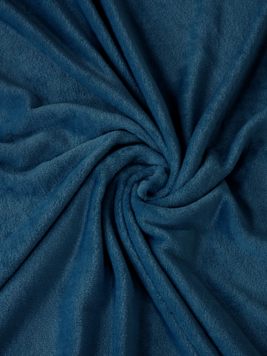 Arrabi Blue Solid Fleece King Size Warm Woolen Bedsheet 