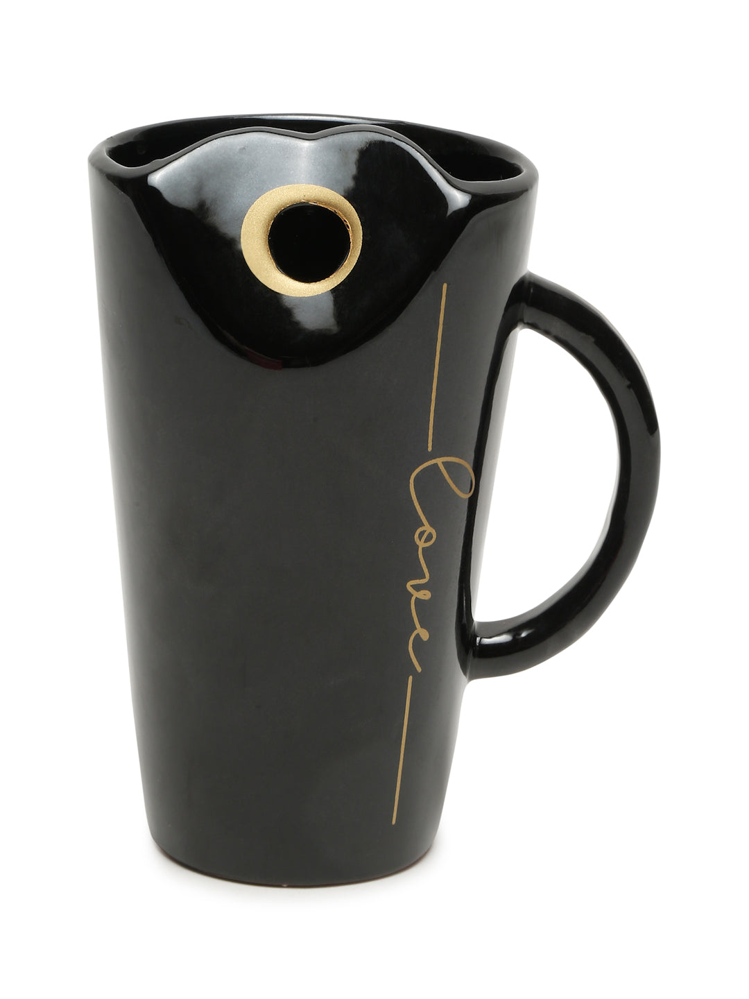 Printed Ceramic Glossy Mug With Steel Straw