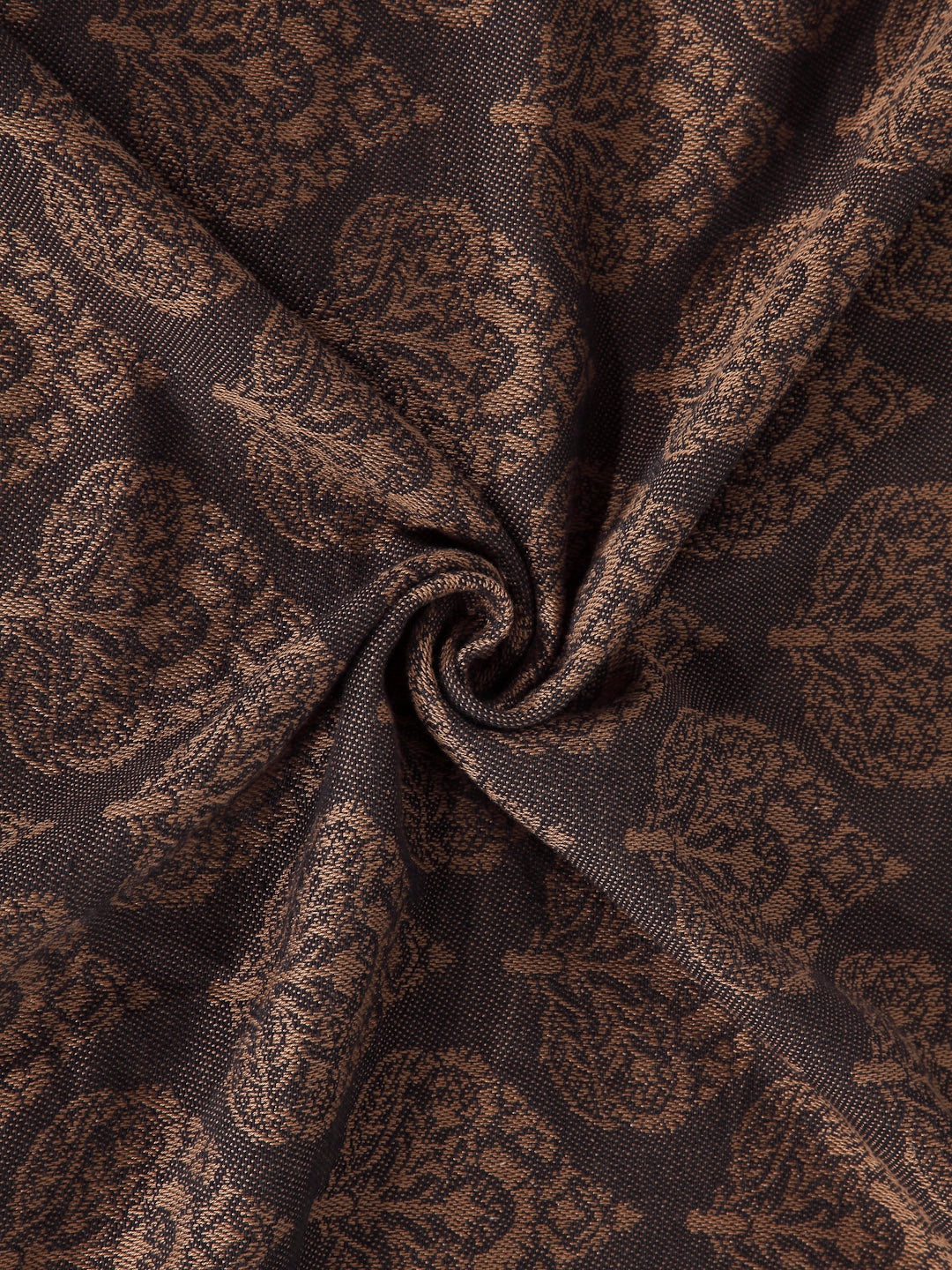Arrabi Brown Indian Handwoven Cotton Single Size Bedsheet with 1 Pillow Cover (230 x 150 cm)