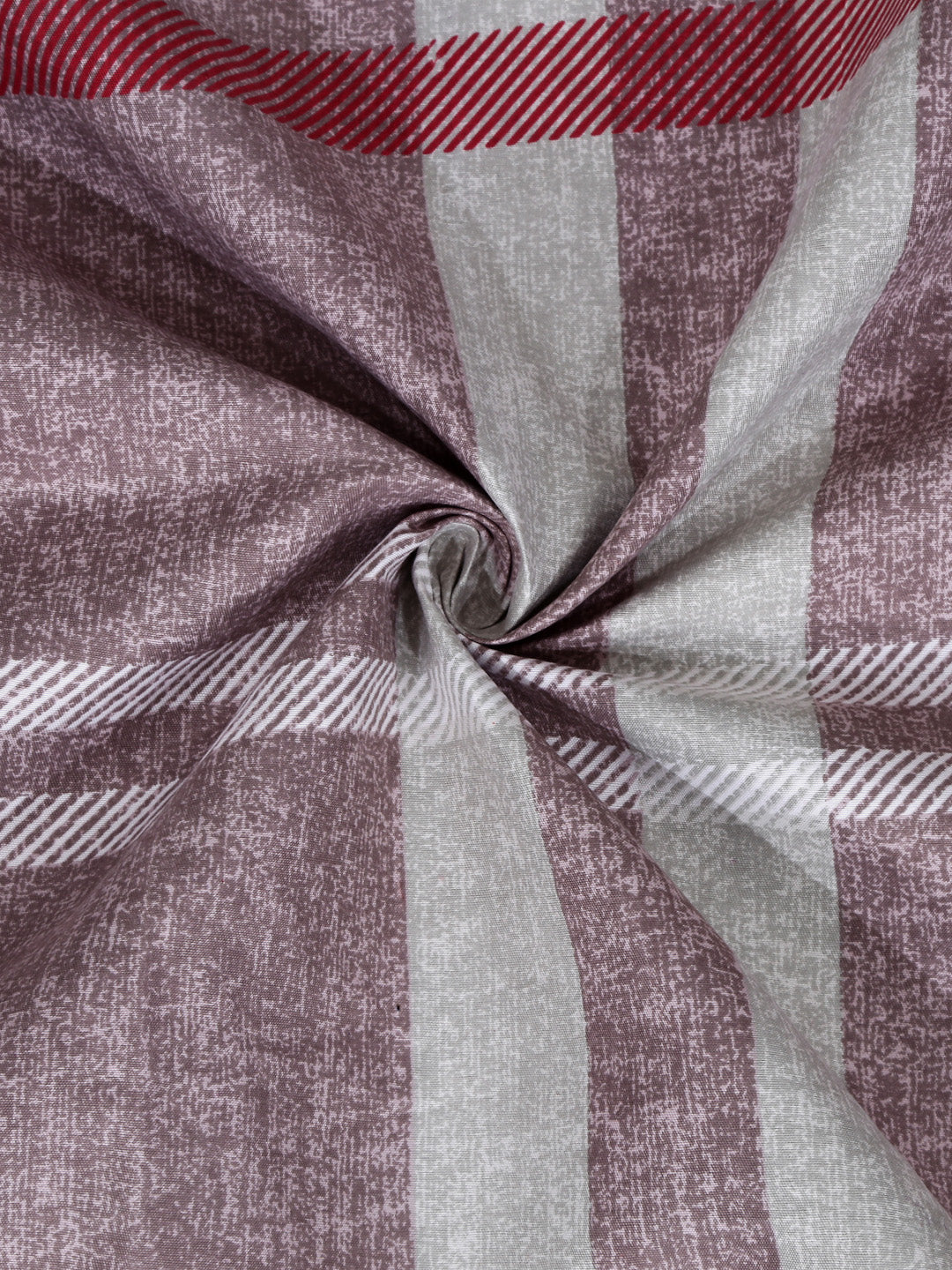 Arrabi Multi Checks TC Cotton Blend Single Size Fitted Bedsheet with 1 Pillow Cover (220 X 150 cm)