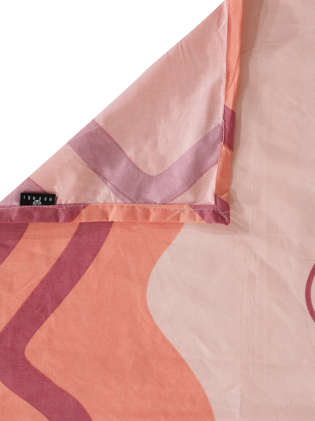 Arrabi Pink Stripes TC Cotton Blend Single Size Bedsheet with 1 Pillow Cover (215 x 150 cm)