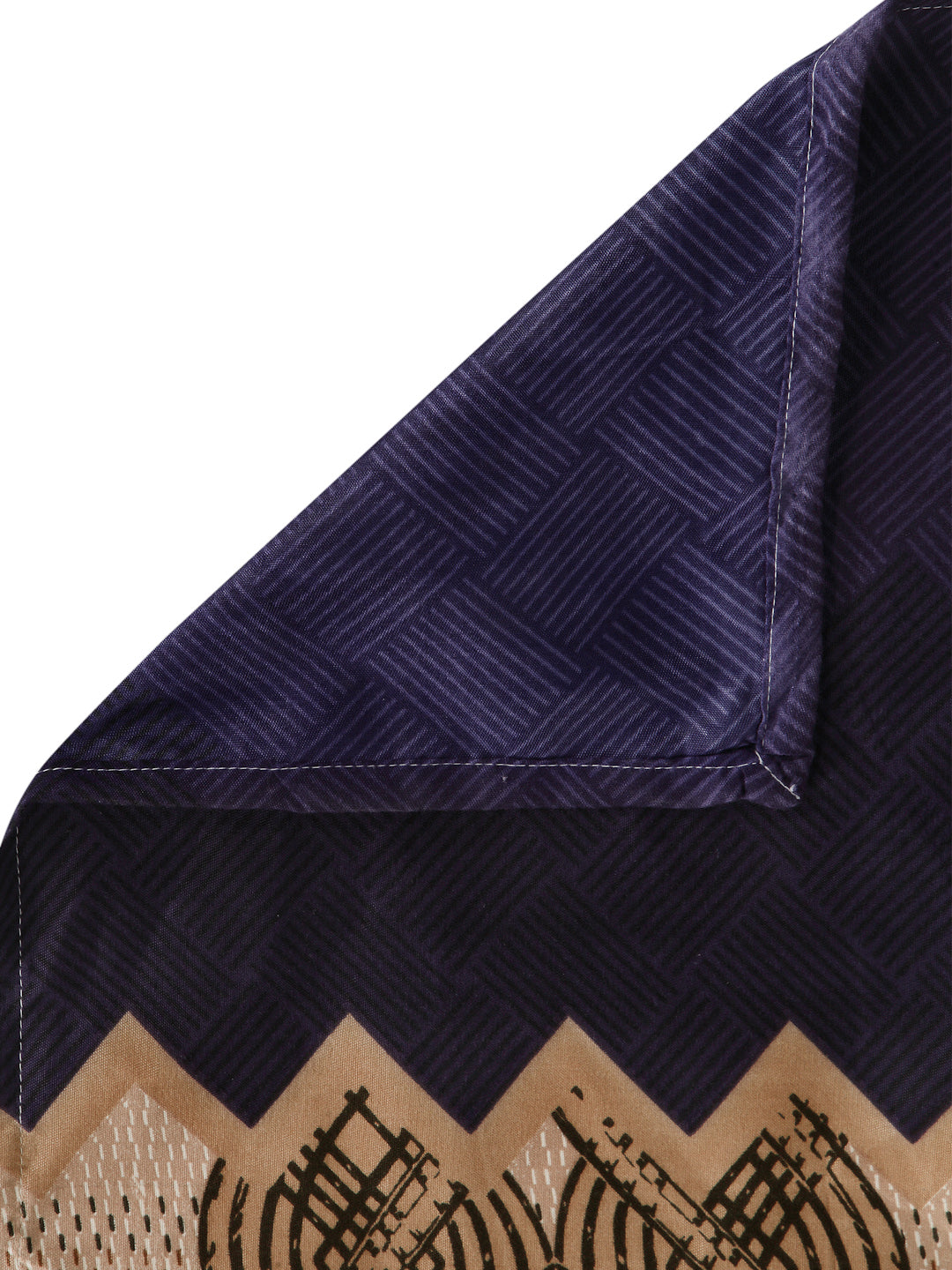 Arrabi Multi Indian TC Cotton Blend King Size Bookfold Bedsheet with 2 Pillow Covers (250 X 220 cm)