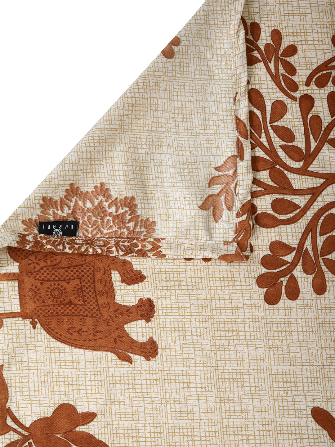 Arrabi Multi Indian TC Cotton Blend Super King Size Bedsheet with 2 Pillow Covers (270 x 260 cm)