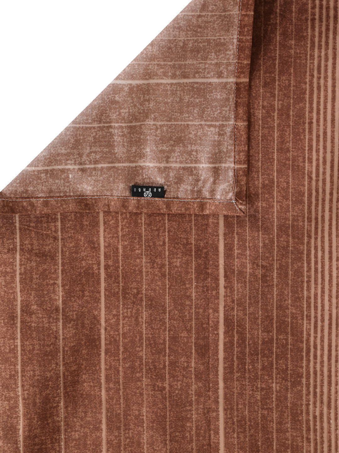 Arrabi Brown Leaf TC Cotton Blend King Size Bedsheet with 2 Pillow Covers (250 x 215 cm)
