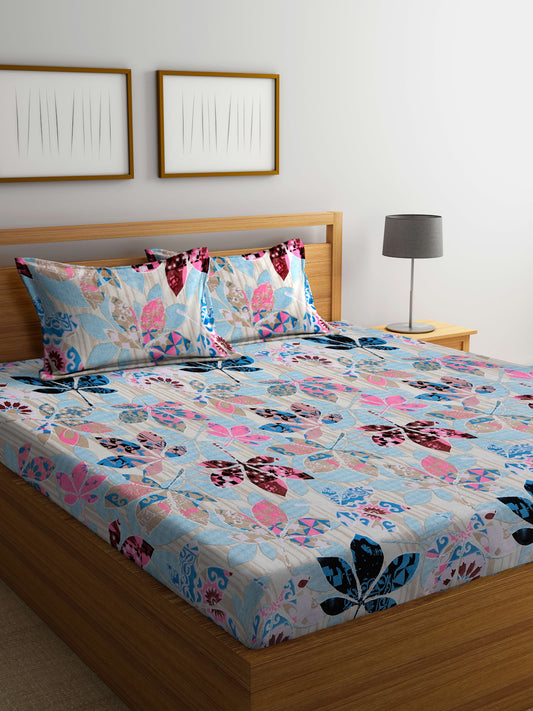 ARRABI® King Size Winter Woolen Bedsheet with 2 Pillow Covers (235 X 215 cm)