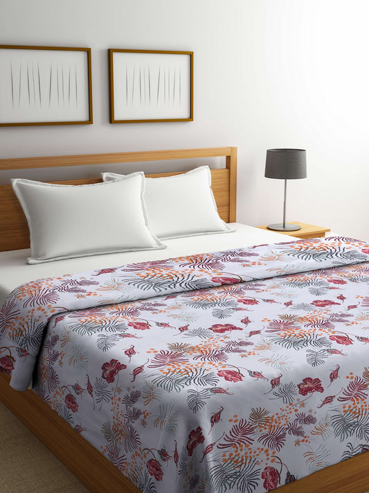 Arrabi Multi Floral TC Cotton Blend 350 GSM Double Size Comforter (240 x 215 cm)