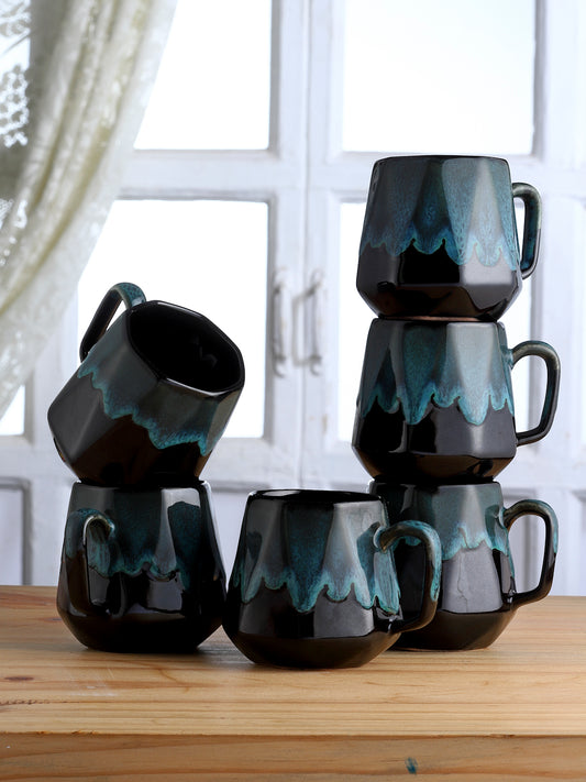 Glossy Blue Tea Set