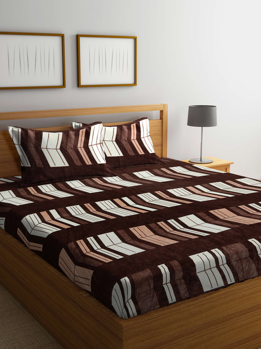 ARRABI® King Size Winter Woolen Bedsheets with 2 Pillow Covers (235 X 215 cm) (New Arrival)