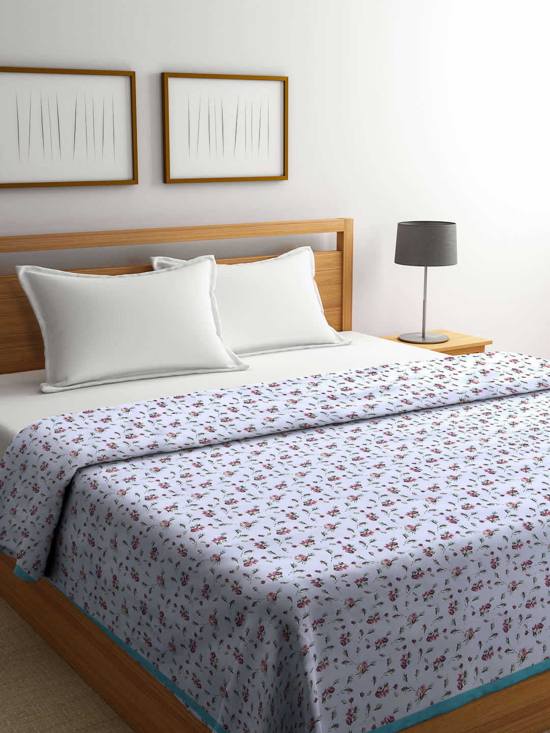 Arrabi Multi Floral TC Cotton Blend 300 GSM King Size Double Dohar (240 x 210 cm)