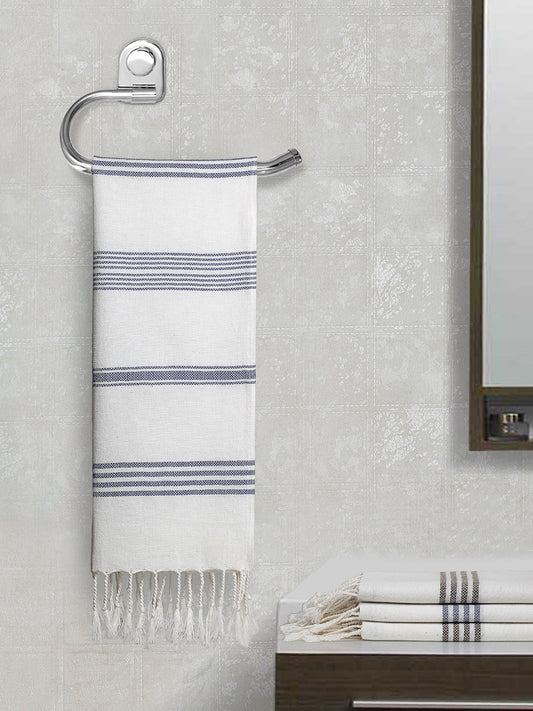 Arrabi Multi Solid Handwoven Cotton Hand Towel (Set of 4) (90 X 35 cm)
