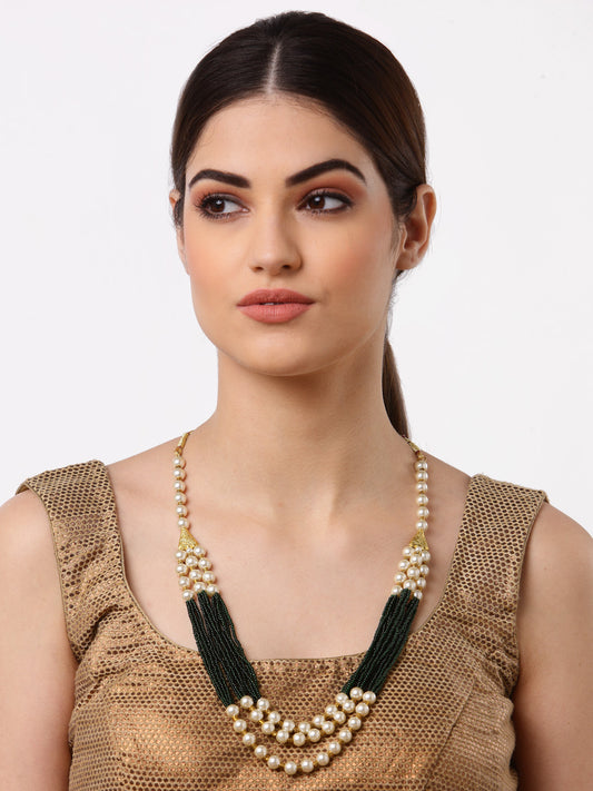 Arrabi White Oxidised Necklace (30 cm)