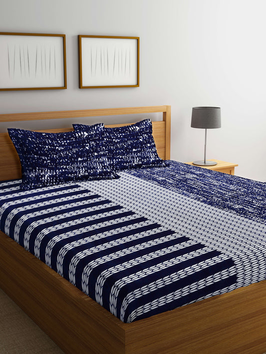 ARRABI® King Size Winter Woolen Bedsheet with 2 Pillow Covers (235 X 215 cm)