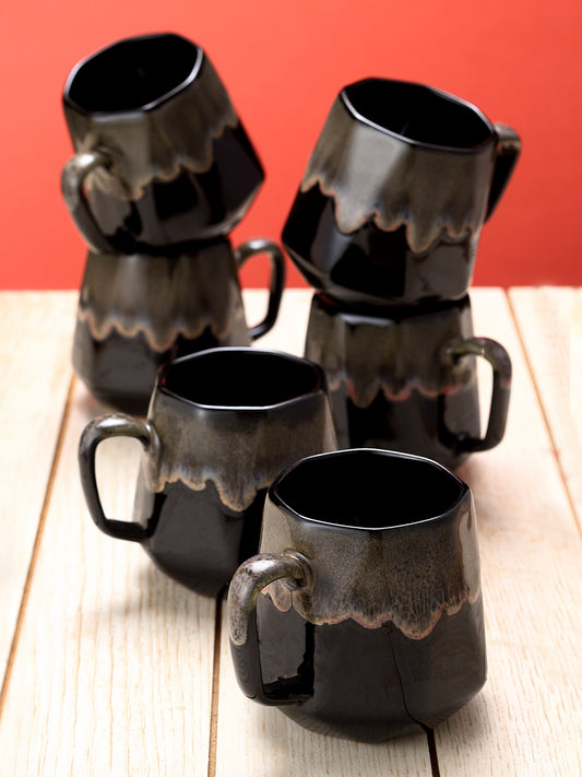 Glossy Brown Tea Set